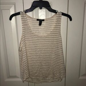 Tank Top Tan Forever 21 Small Stripped